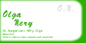 olga mery business card